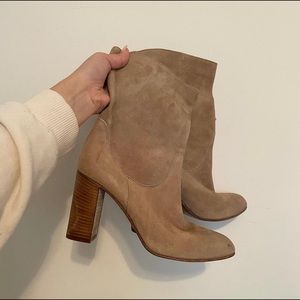 Free People Suede Mid Calf Booties